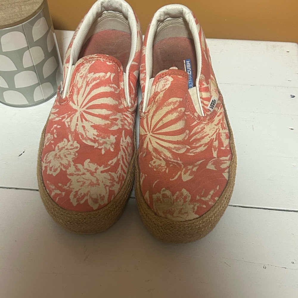 Vans Coral Floral Slip-On Sneakers shoes sz 8 floral - Picture 2 of 5